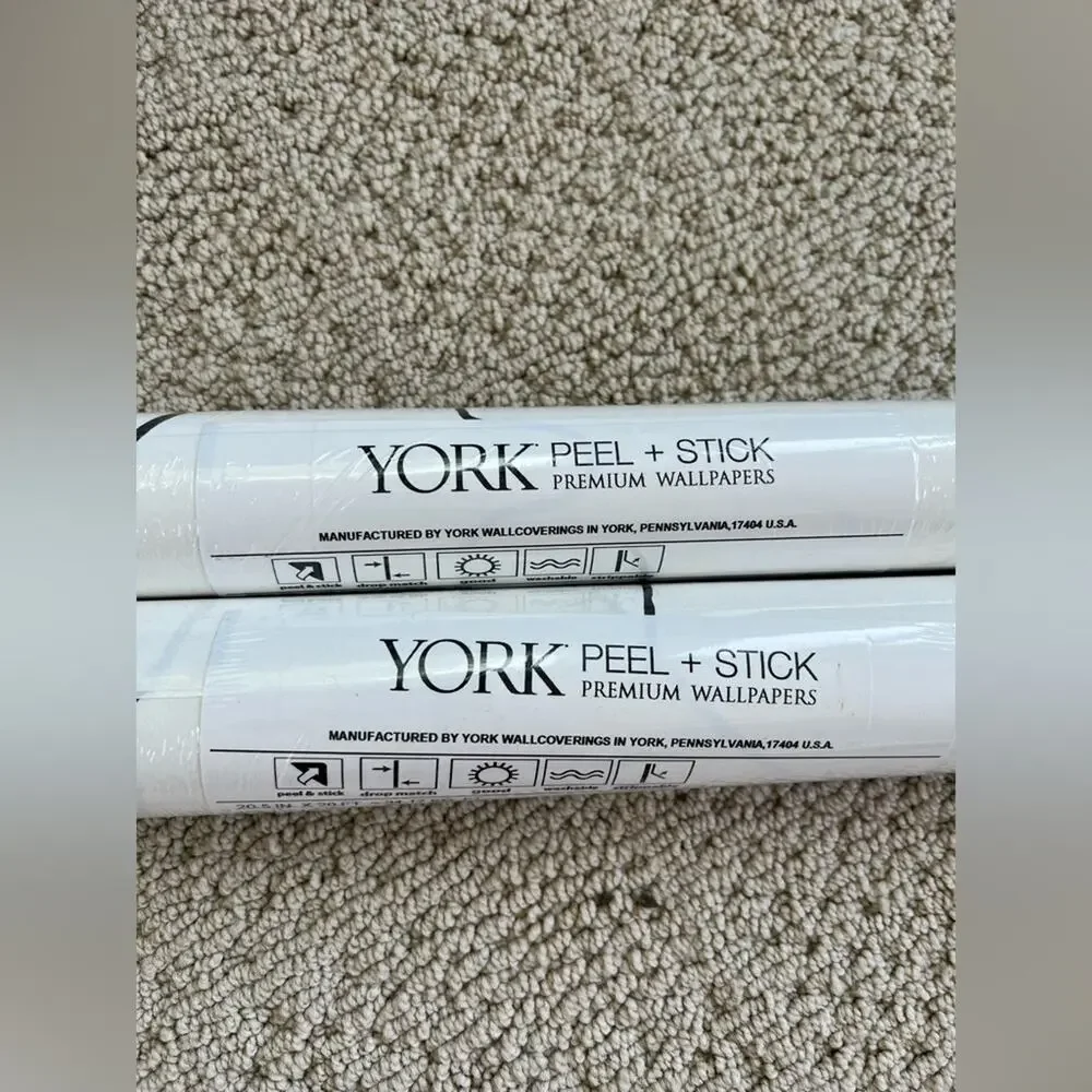 York 2 NEW peel and stick wallpaper Pablo line drawing design minimal modern art